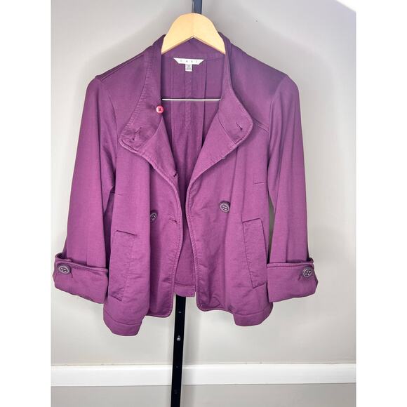 CAbi Double Breasted Jacket Blazer Size M 100% Cotton - Picture 4 of 5